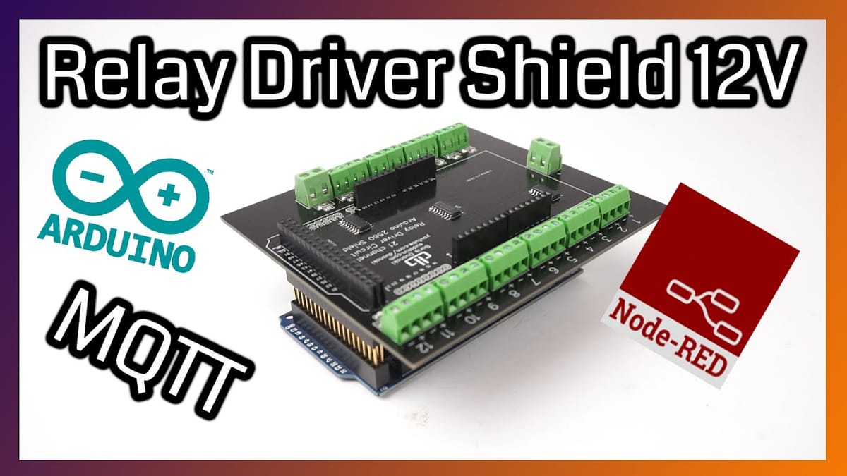 Relay Driver Board, 21 Channels, 12V, Arduino 2560 shield, Node Red, MQTT, W5100 Ethernet